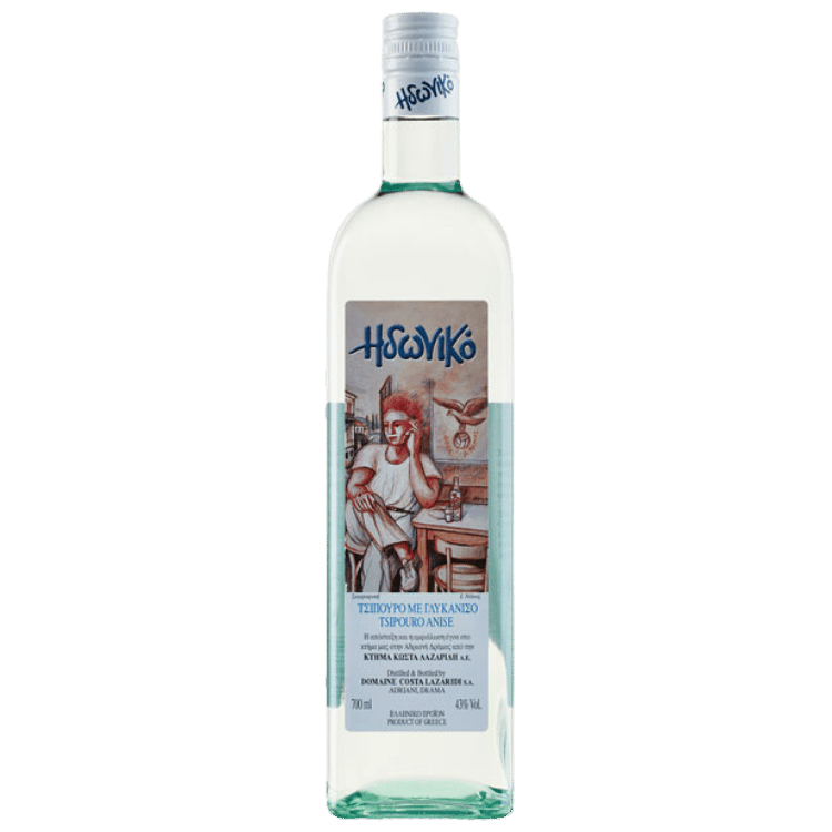 Idoniko Tsipouro with anise bottle